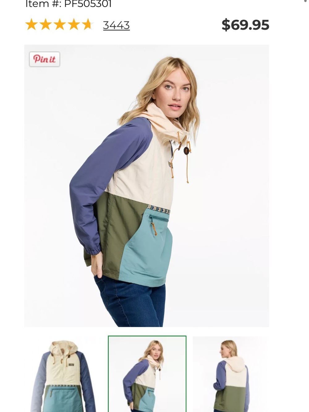 Anorak Pullover Jacket - LL Bean M Tall